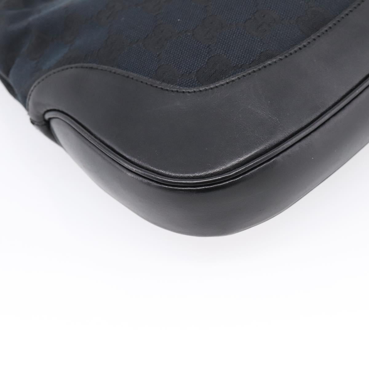 GUCCI GG Canvas Shoulder Bag Black Silver 001 3306 Auth BA15854V