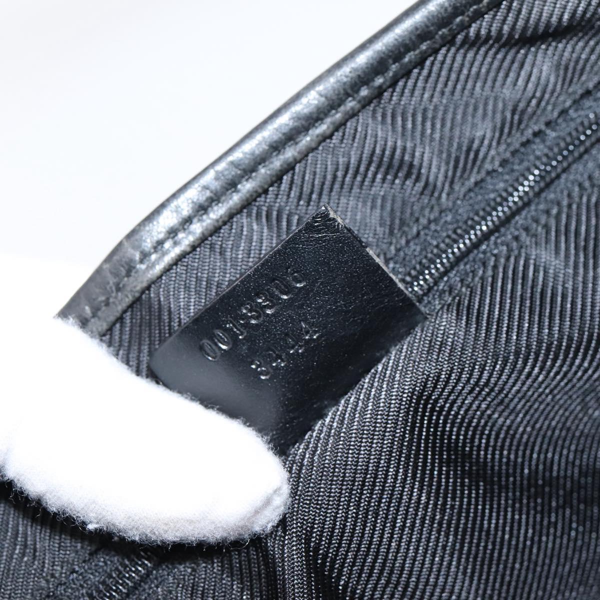 GUCCI GG Canvas Shoulder Bag Black Silver 001 3306 Auth BA15854V