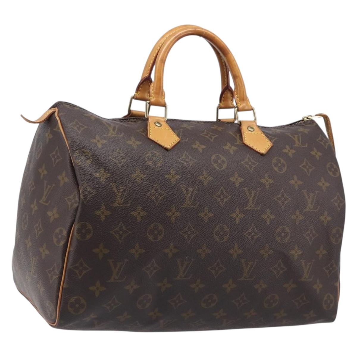 LOUIS VUITTON Monogram Speedy 35 Hand Bag M41524 LV Auth BA15856A