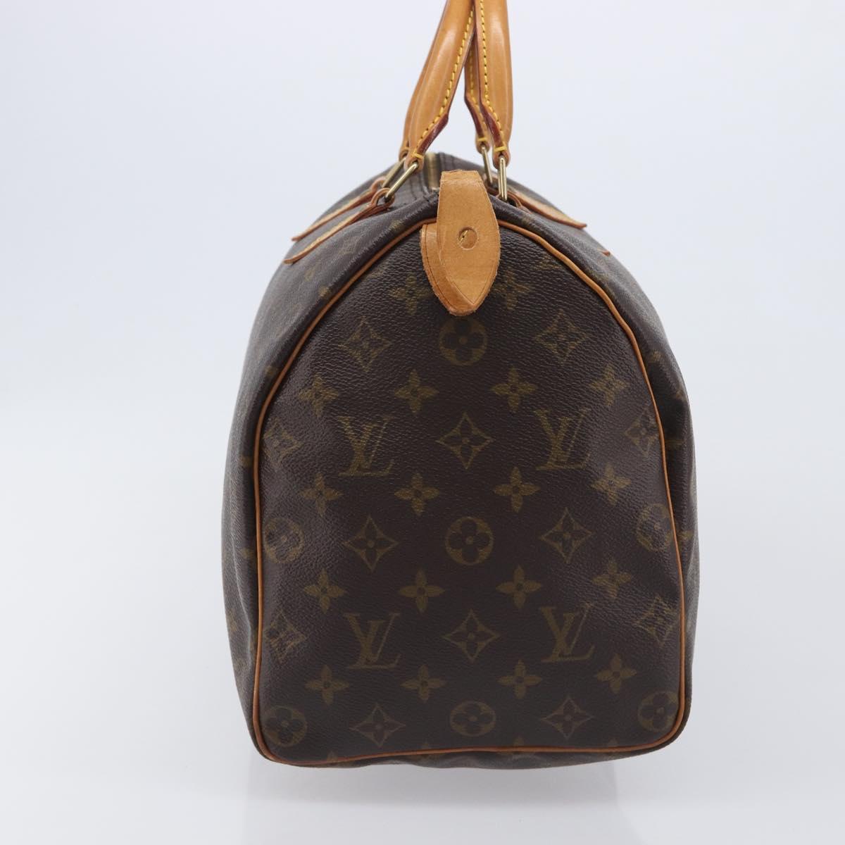LOUIS VUITTON Monogram Speedy 35 Hand Bag M41524 LV Auth BA15856A
