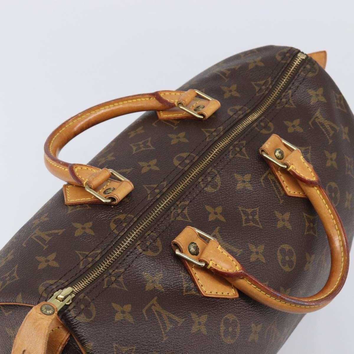 LOUIS VUITTON Monogram Speedy 35 Hand Bag M41524 LV Auth BA15856A