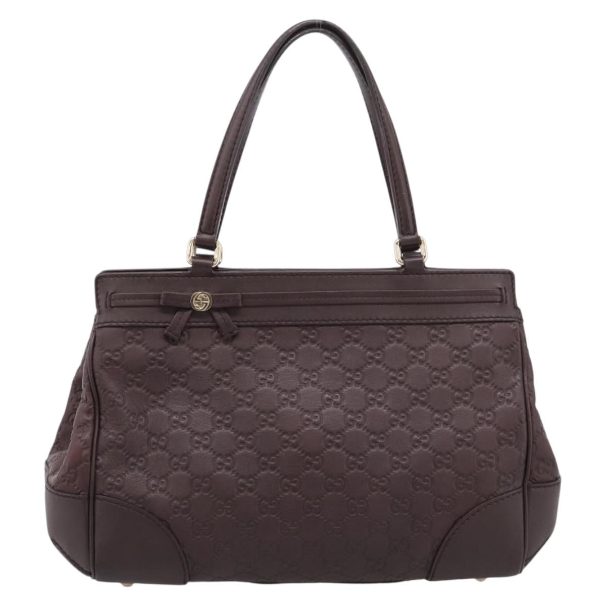 GUCCI GG Canvas Guccissima Tote Bag Brown Gold 257068 Auth BA15857V
