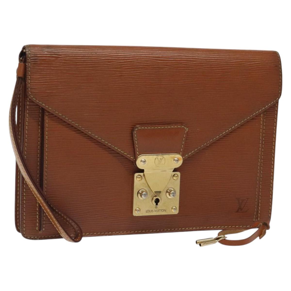 LOUIS VUITTON Epi Serie Dragonne Hand Bag Zipangu Gold M52618 LV Auth BA1587