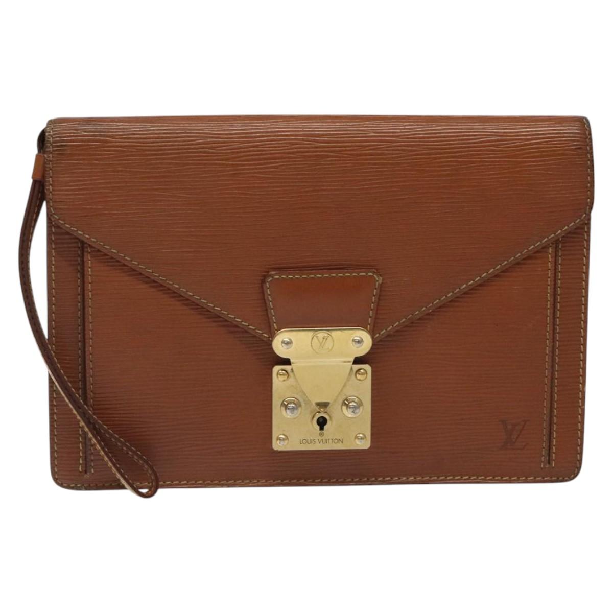 LOUIS VUITTON Epi Serie Dragonne Hand Bag Zipangu Gold M52618 LV Auth BA1587