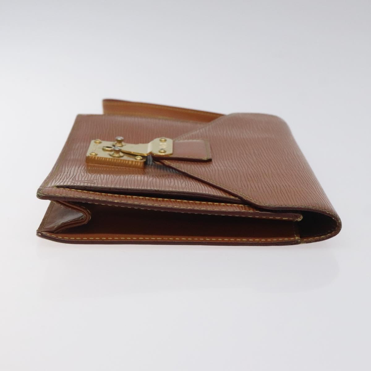 LOUIS VUITTON Epi Serie Dragonne Hand Bag Zipangu Gold M52618 LV Auth BA1587