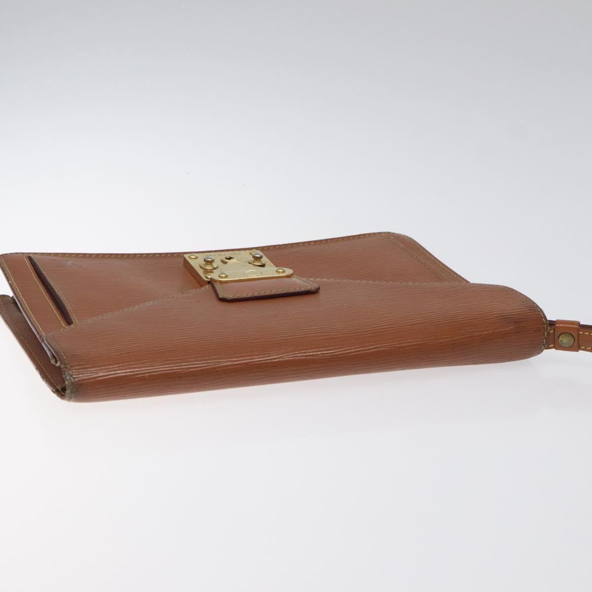 LOUIS VUITTON Epi Serie Dragonne Hand Bag Zipangu Gold M52618 LV Auth BA1587