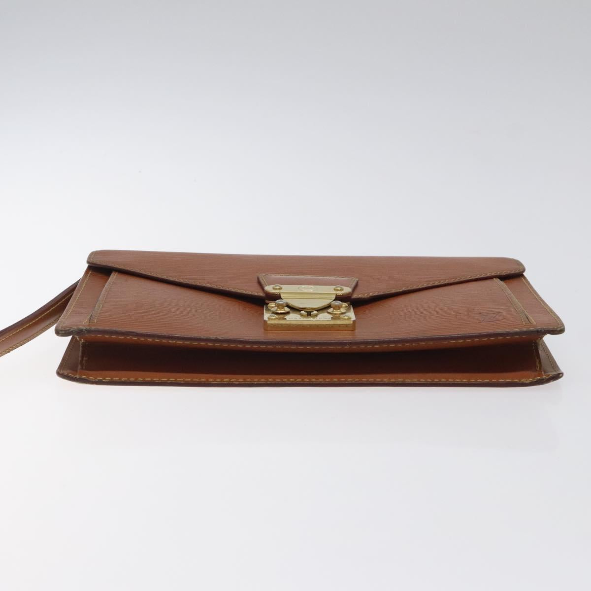 LOUIS VUITTON Epi Serie Dragonne Hand Bag Zipangu Gold M52618 LV Auth BA1587