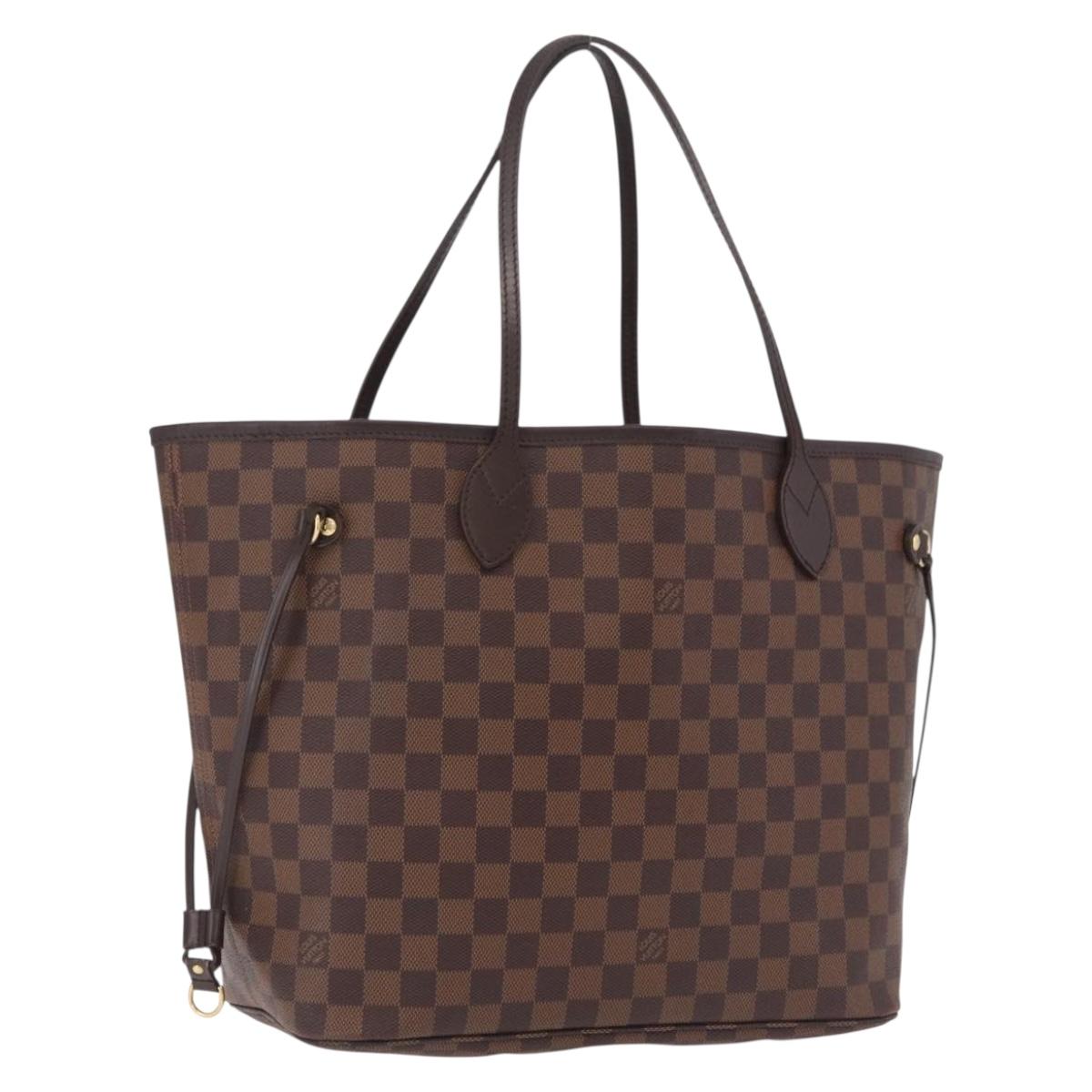 LOUIS VUITTON Damier Ebene Neverfull MM Tote Bag N51105 LV Auth BA15878V