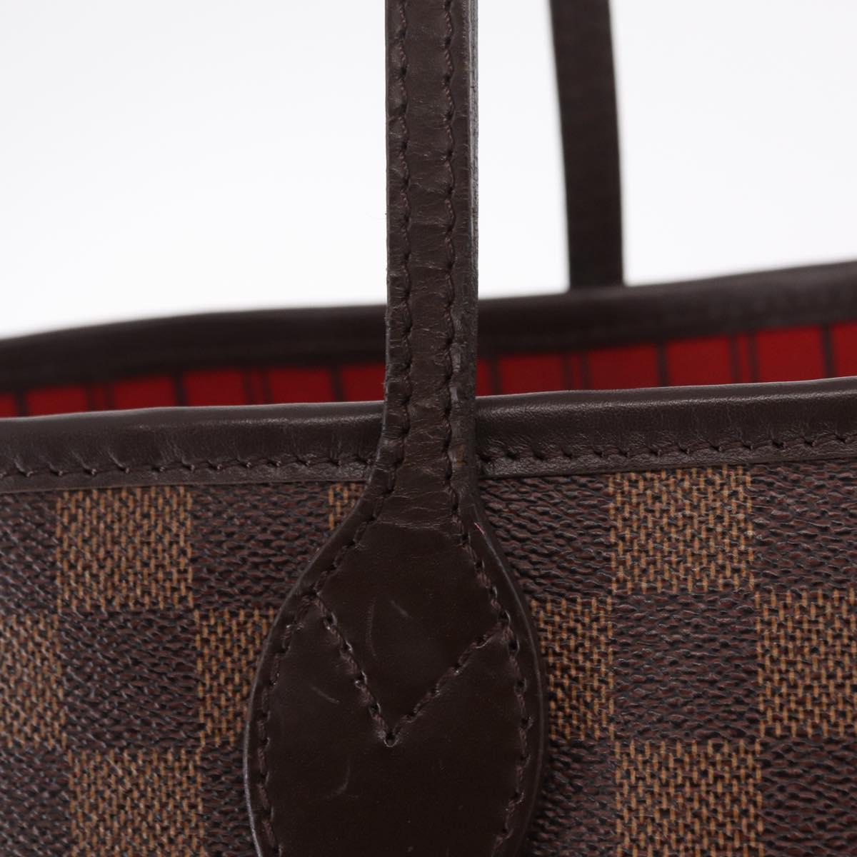 LOUIS VUITTON Damier Ebene Neverfull MM Tote Bag N51105 LV Auth BA15878V