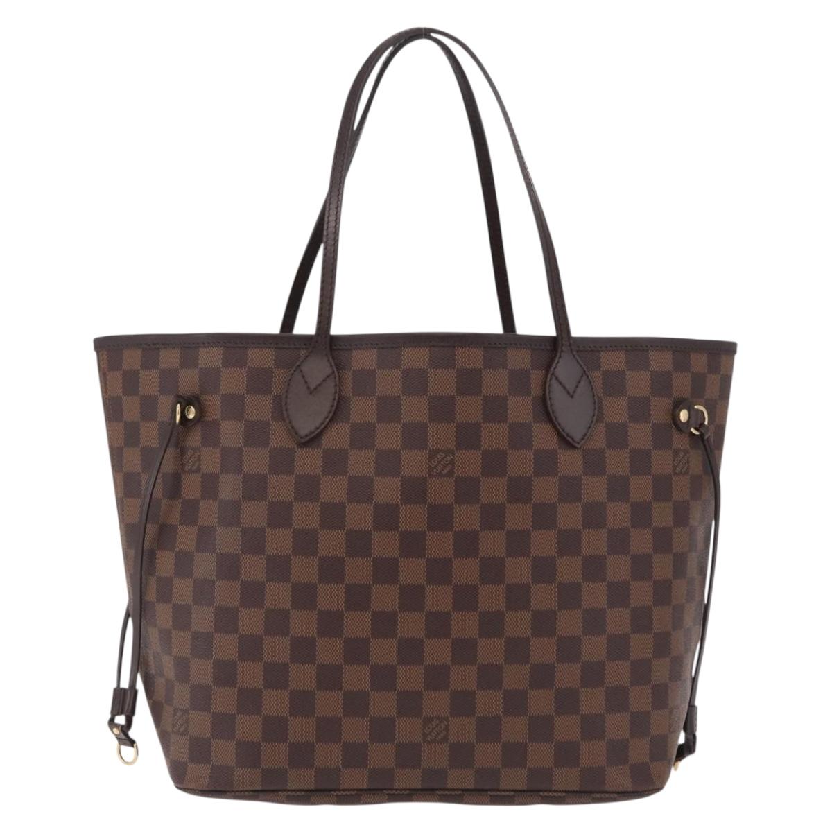 LOUIS VUITTON Damier Ebene Neverfull MM Tote Bag N51105 LV Auth BA15878V