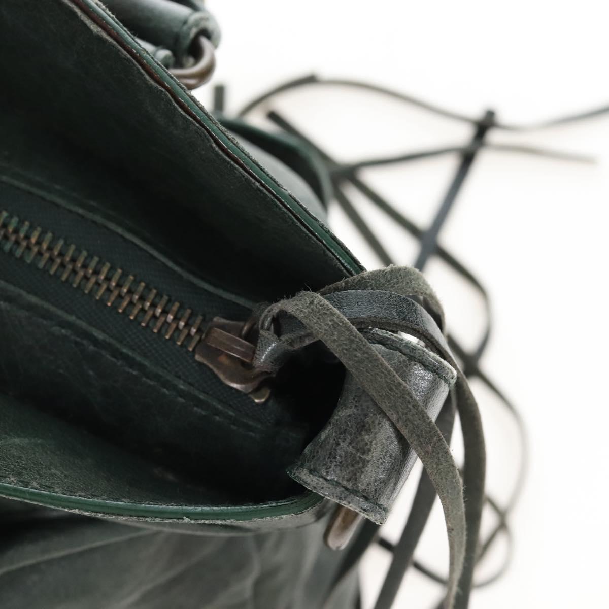 Balenciaga The First Hand Bag Leather 2way Green 103208 Auth BA15879V