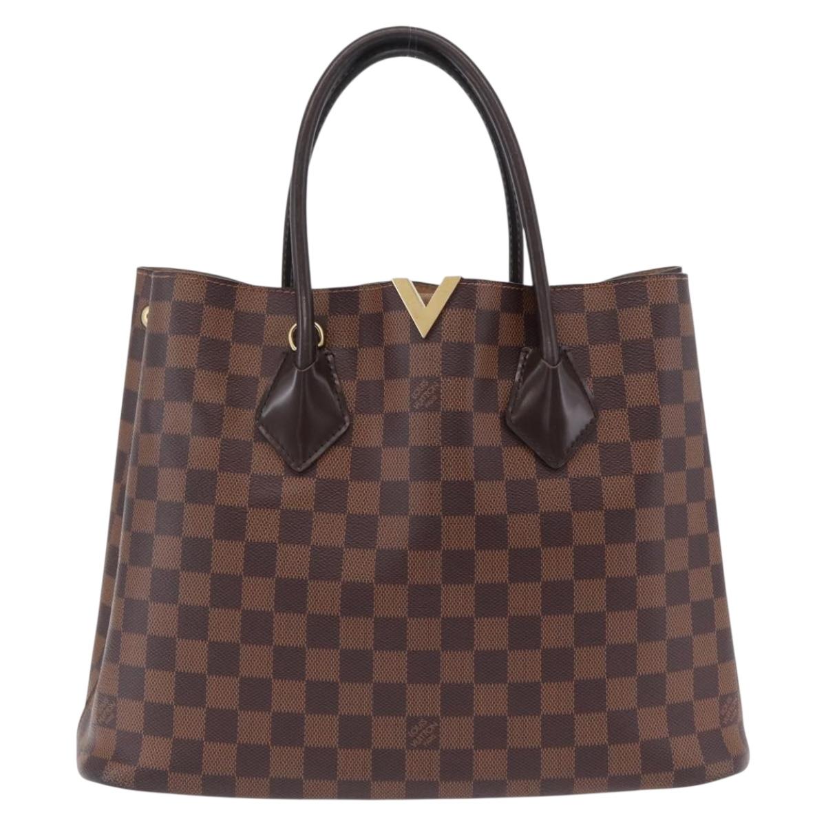 LOUIS VUITTON Damier Ebene Kensington Hand Bag N41435 LV Auth BA15892V