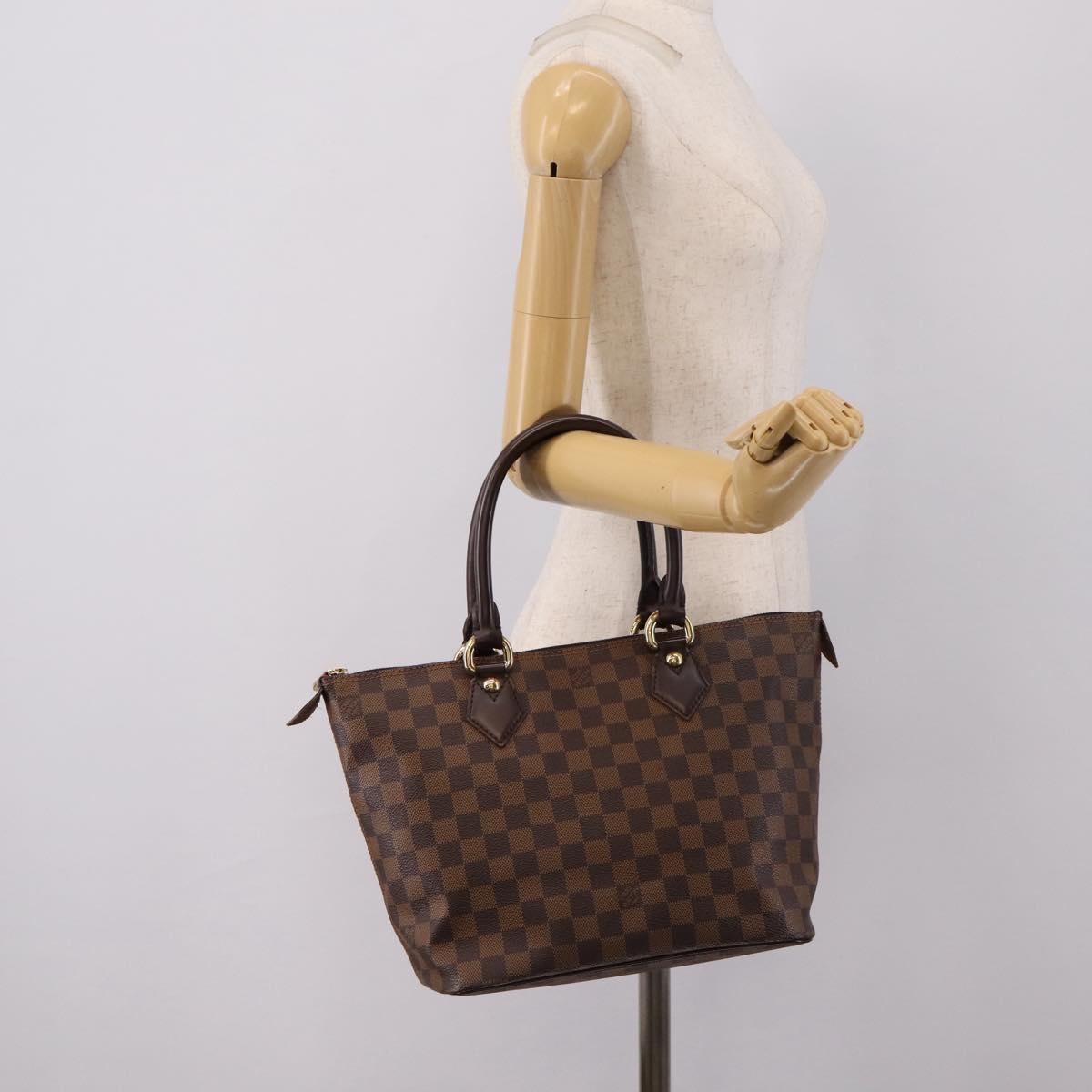 LOUIS VUITTON Damier Ebene Saleya PM Tote Bag N51183 LV Auth BA15905V