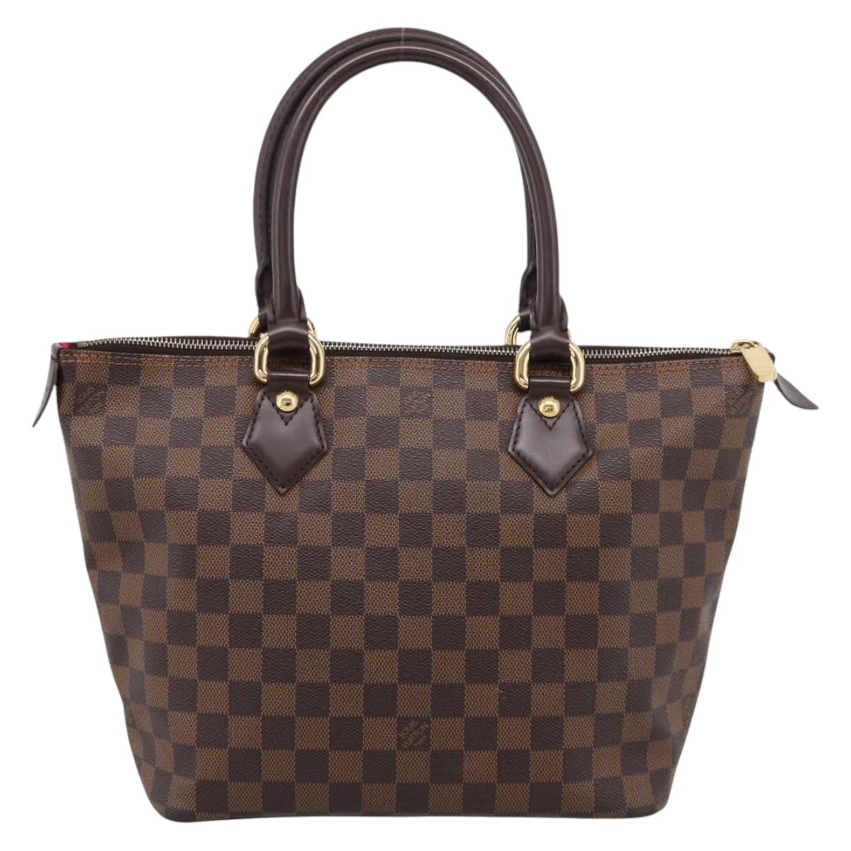LOUIS VUITTON Damier Ebene Saleya PM Tote Bag N51183 LV Auth BA15905V