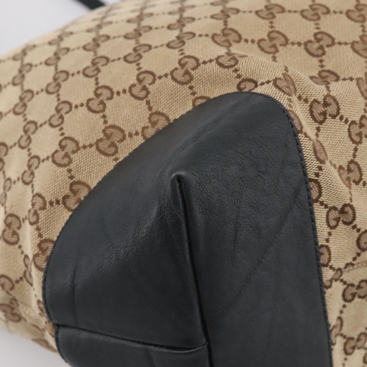 GUCCI GG Canvas Hand Bag 2way Gold Beige 247286 Auth BA15907V