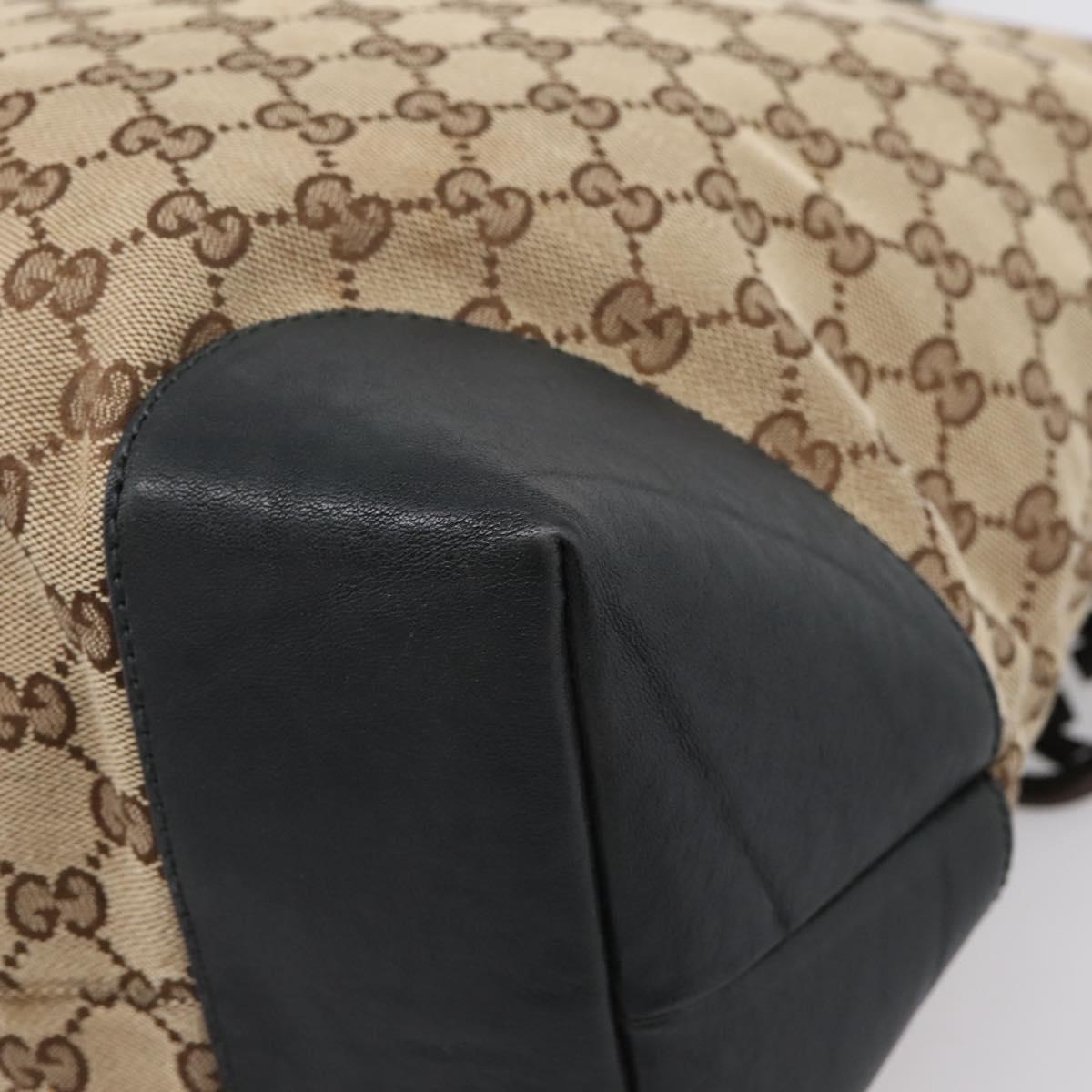 GUCCI GG Canvas Hand Bag 2way Gold Beige 247286 Auth BA15907V