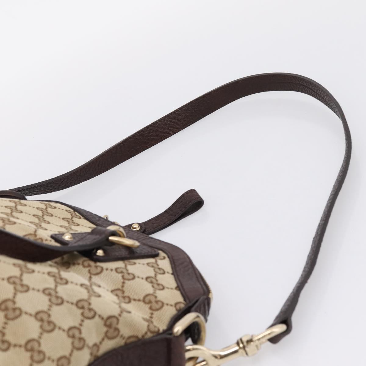 GUCCI GG Canvas Tote Bag 2way Beige Gold 247279 Auth BA15908V