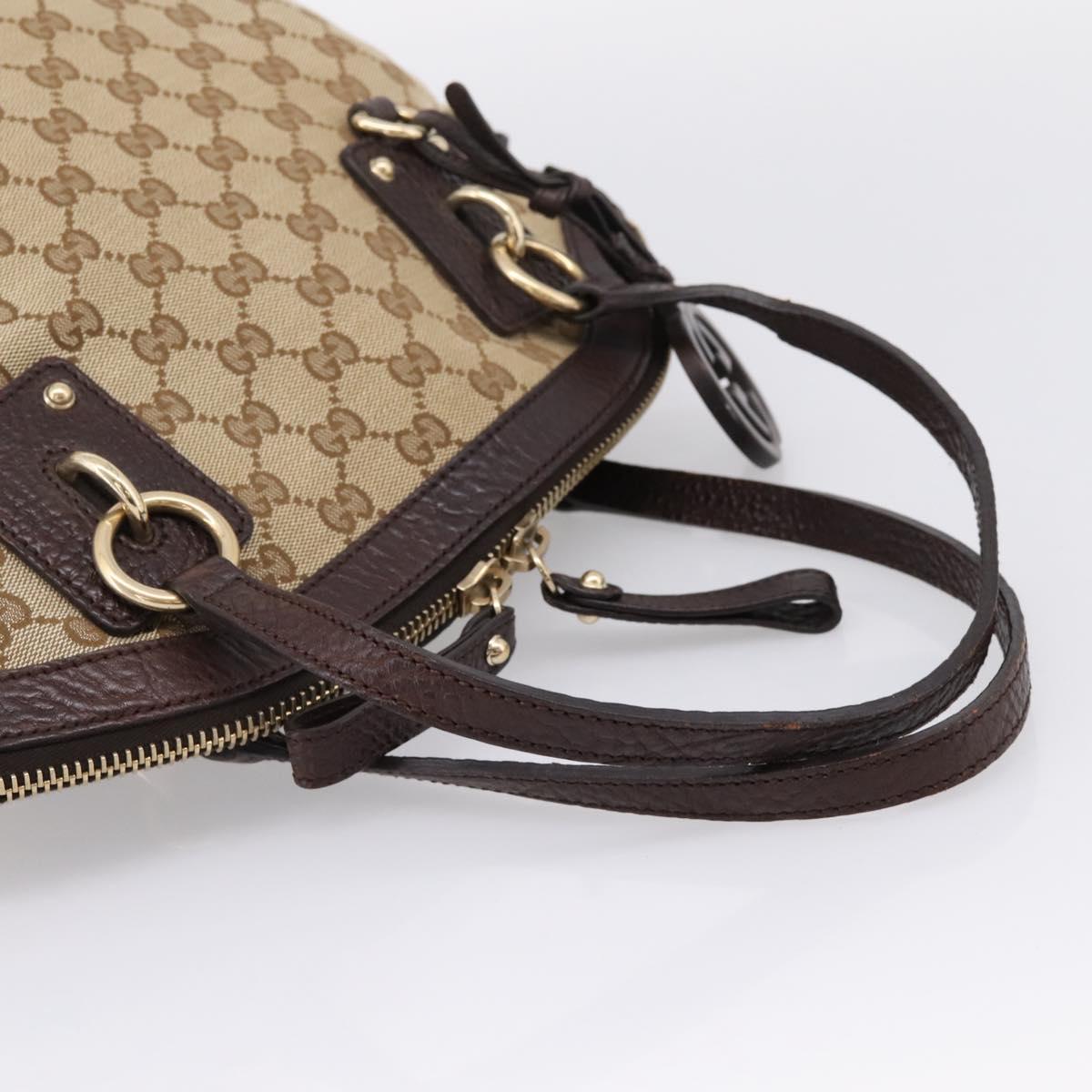 GUCCI GG Canvas Tote Bag 2way Beige Gold 247279 Auth BA15908V