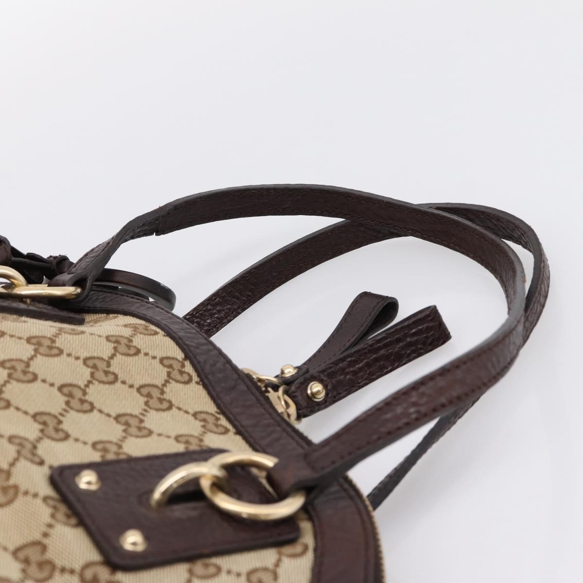 GUCCI GG Canvas Tote Bag 2way Beige Gold 247279 Auth BA15908V