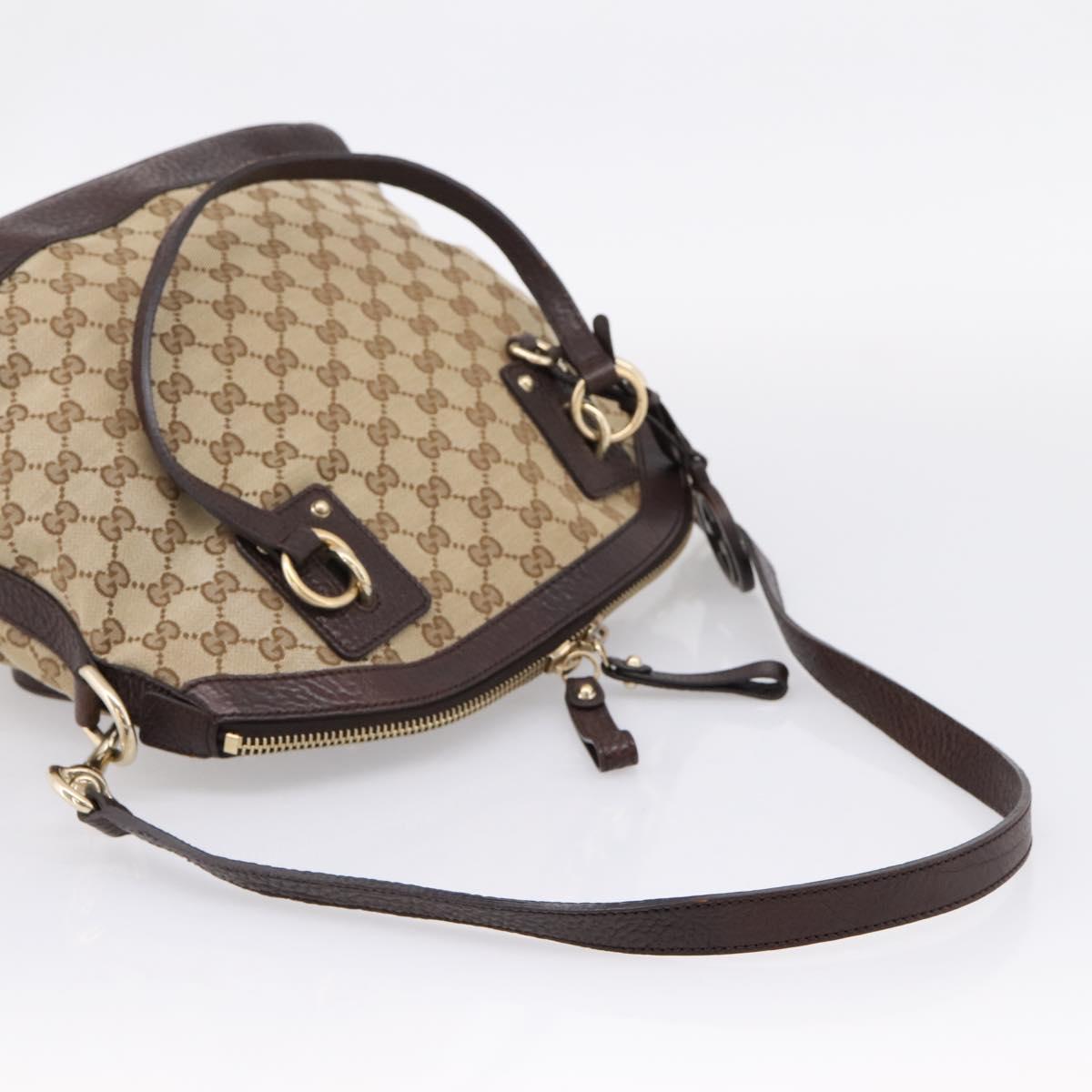 GUCCI GG Canvas Tote Bag 2way Beige Gold 247279 Auth BA15908V