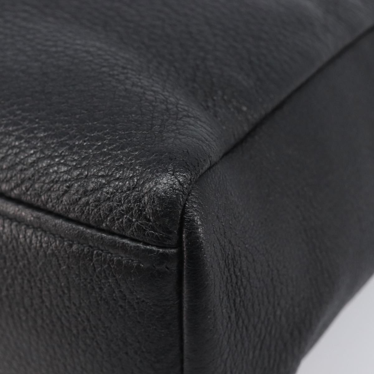 PRADA Hand Bag Vitterodino Black Gold Auth BA15918V