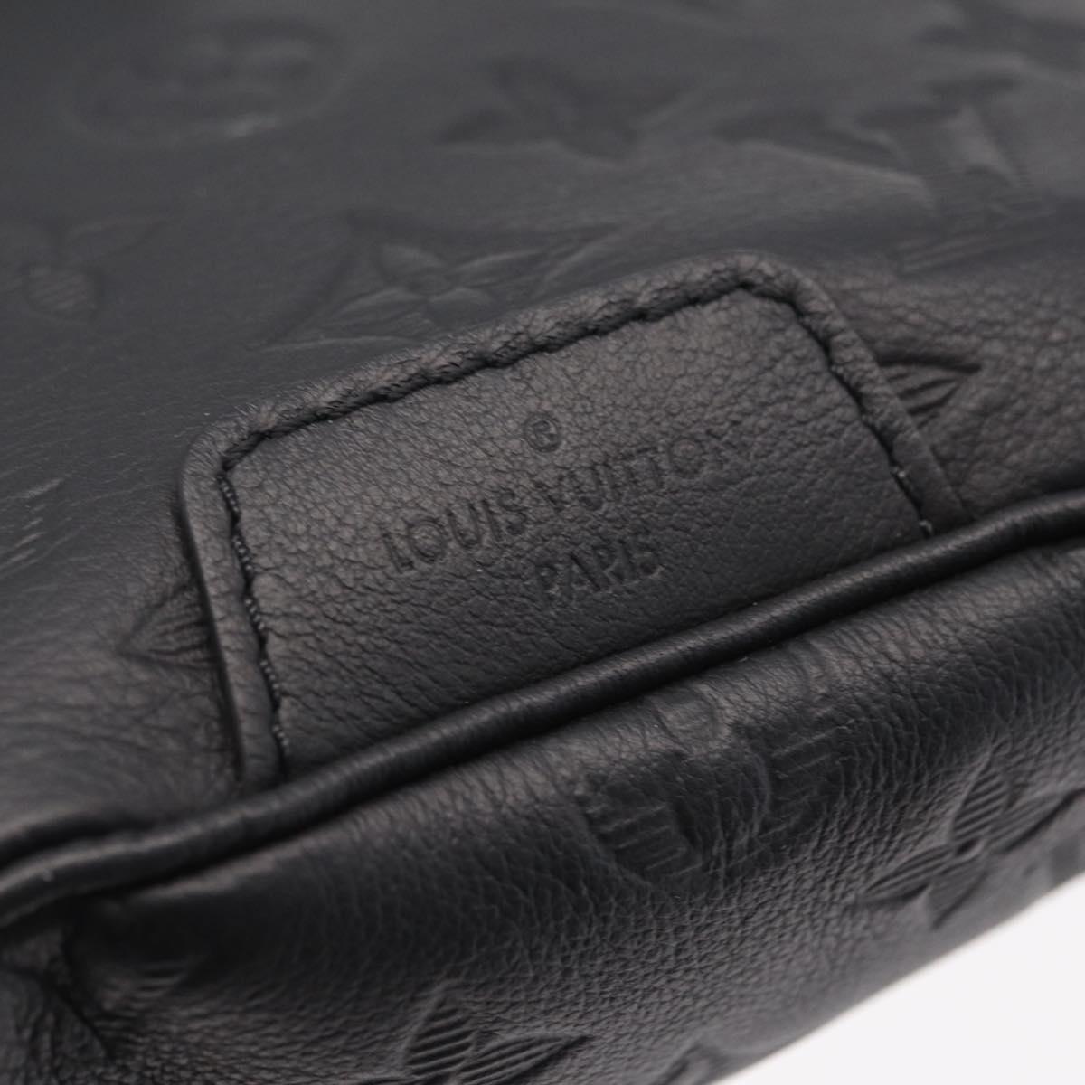 LOUIS VUITTON Monogram Shadow Discovery Bum Bag Black M44388 LV Auth BA15954M