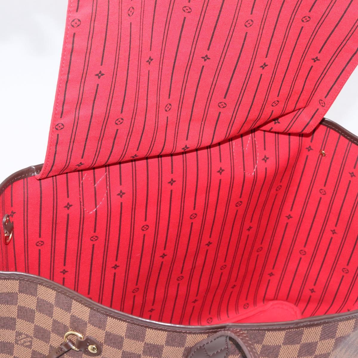 LOUIS VUITTON Damier Ebene Neverfull GM Tote Bag N51106 LV Auth BA15955V