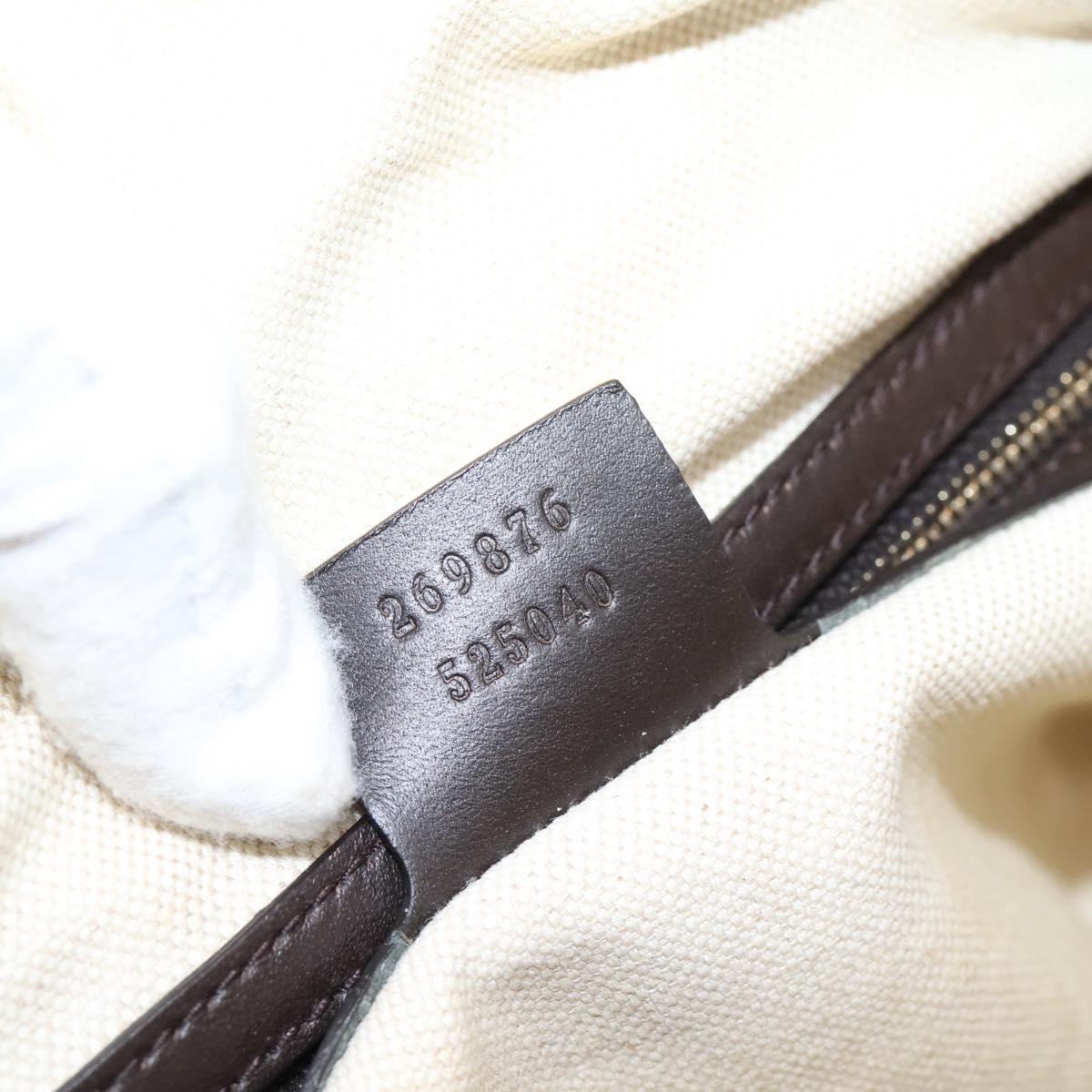 GUCCI GG Canvas Web Sherry Line Boston Bag 2way Beige Gold 269876 Auth BA15956A