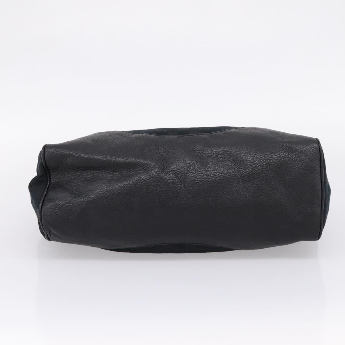 GUCCI GG Canvas Tote Bag Black Gold 223972 Auth BA15960V