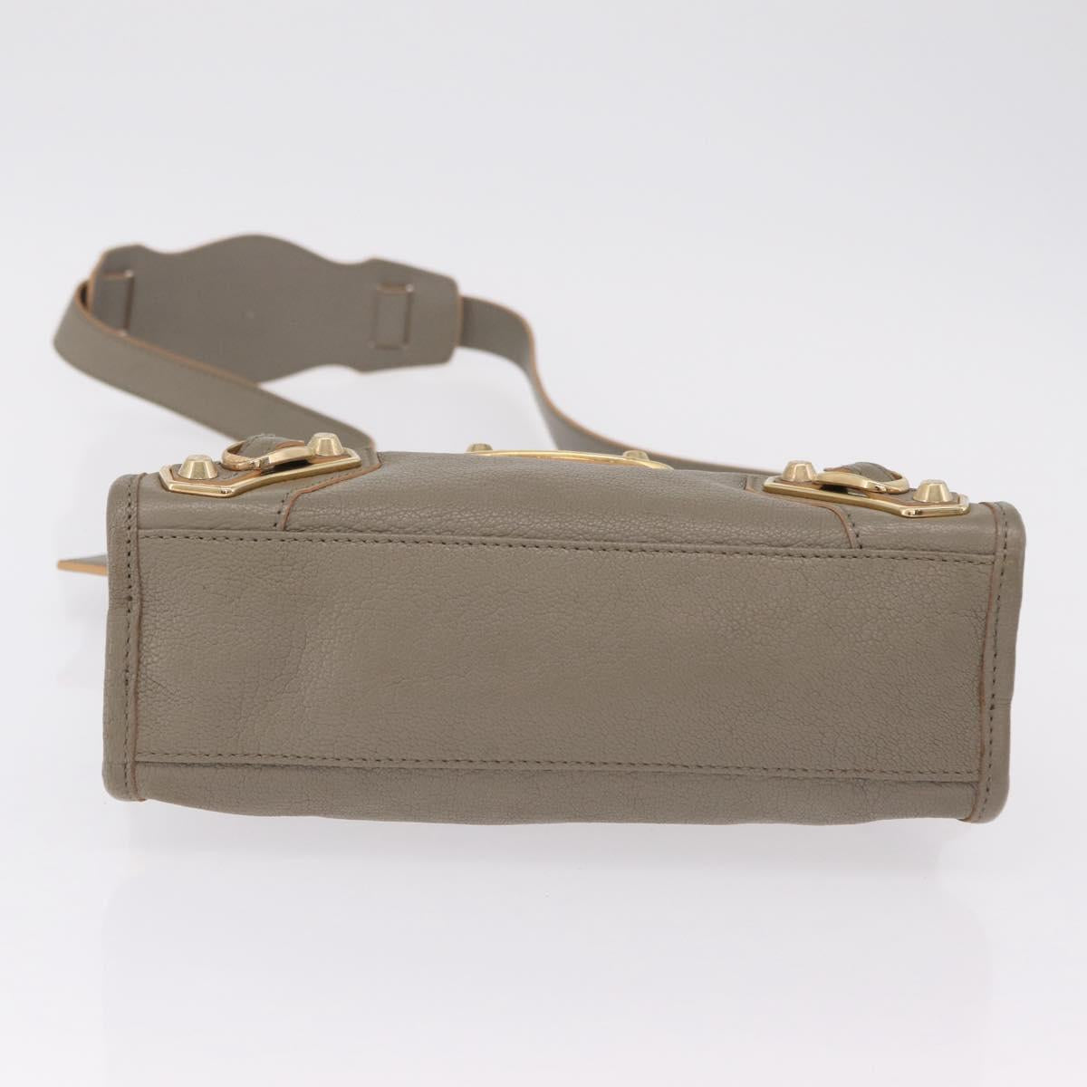 Balenciaga Classic Metal Edge Mini City Bag 2way Beige 390160 Auth BA15968M