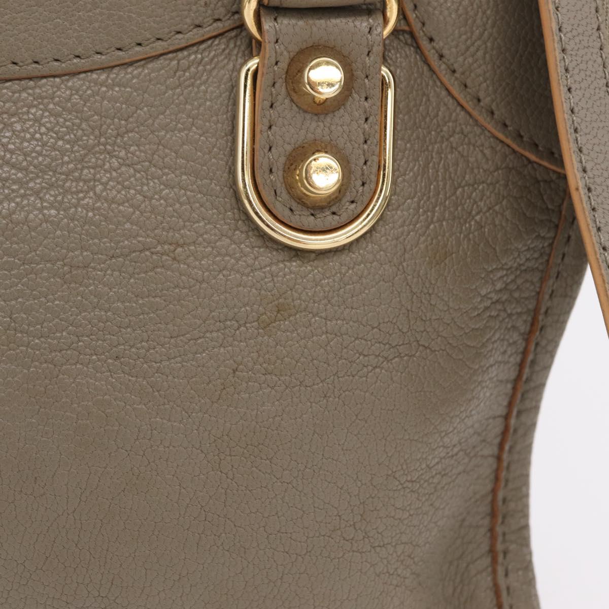 Balenciaga Classic Metal Edge Mini City Bag 2way Beige 390160 Auth BA15968M