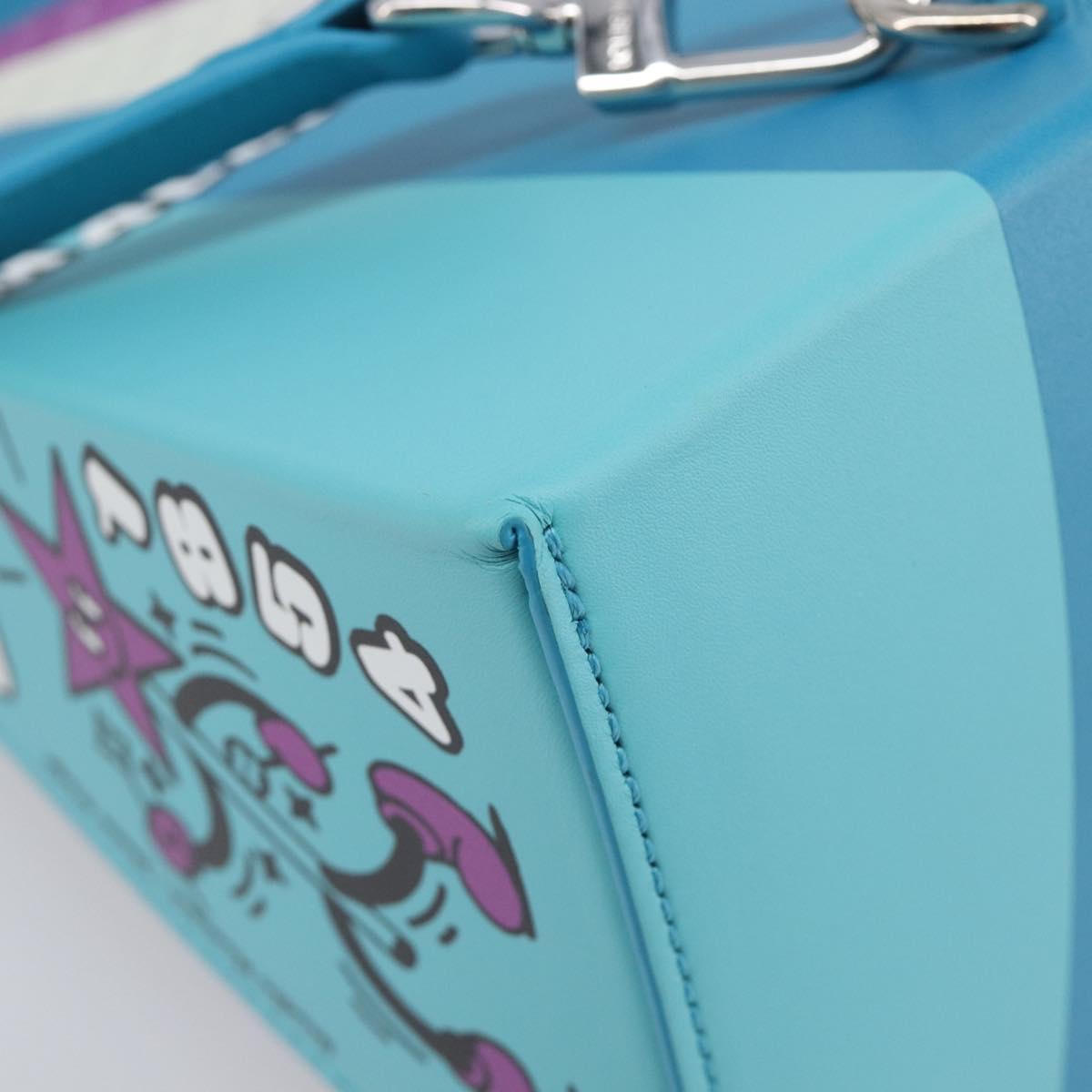 LOUIS VUITTON Monogram sandwich box Hand Bag Blue M82029 LV Auth BA15974SAM