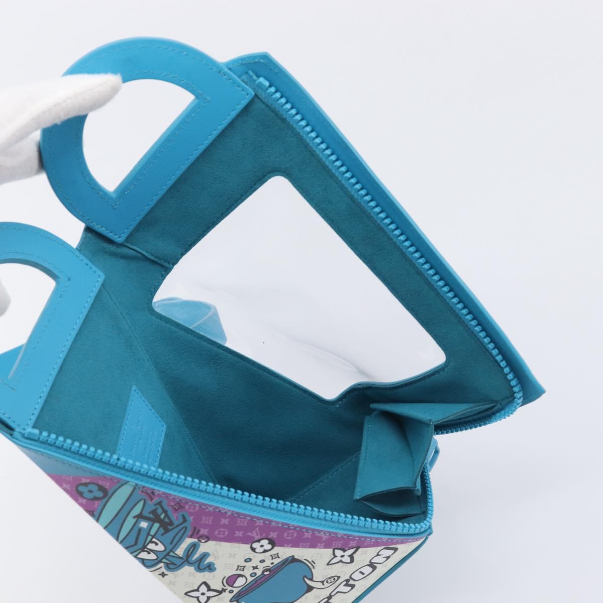 LOUIS VUITTON Monogram sandwich box Hand Bag Blue M82029 LV Auth BA15974SAM