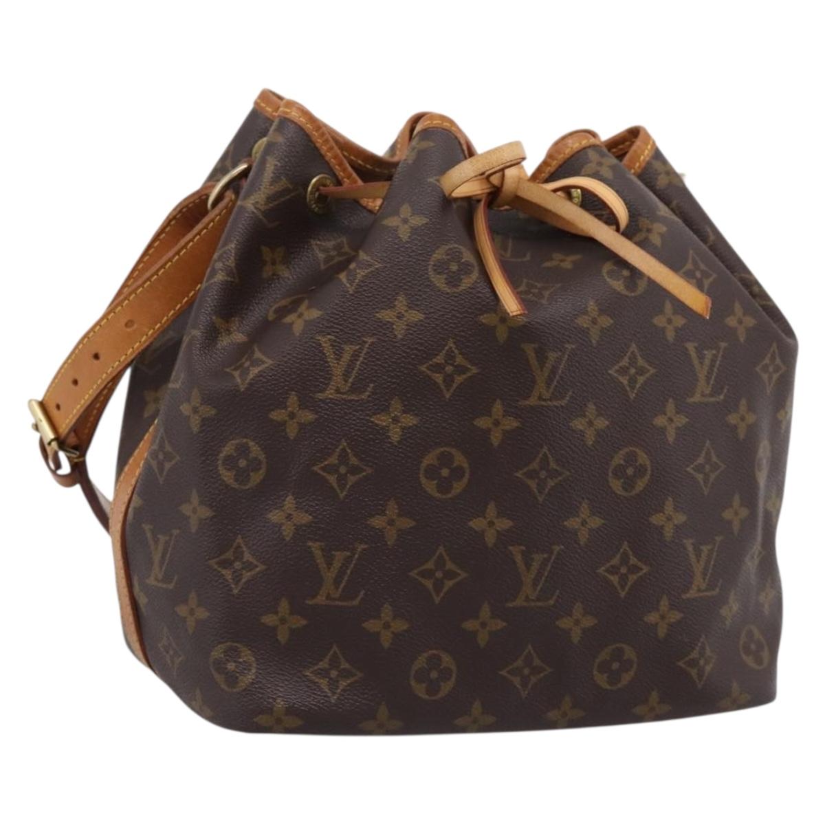 LOUIS VUITTON Monogram Petit Noe Shoulder Bag M42226 LV Auth BA15998V
