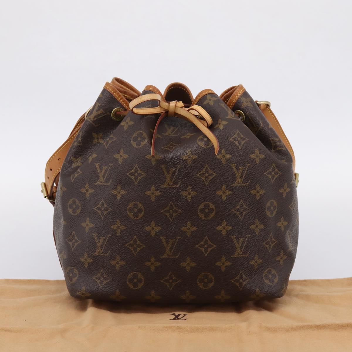 LOUIS VUITTON Monogram Petit Noe Shoulder Bag M42226 LV Auth BA15998V