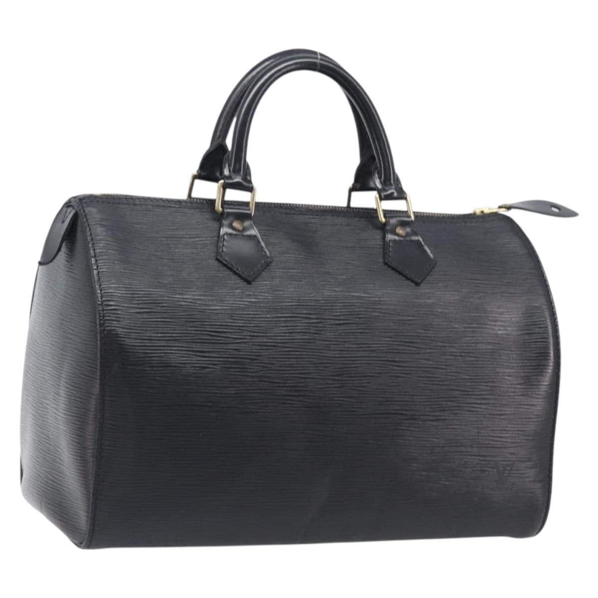 LOUIS VUITTON Epi Speedy 30 Hand Bag Noir M43002 LV Auth BA16002V