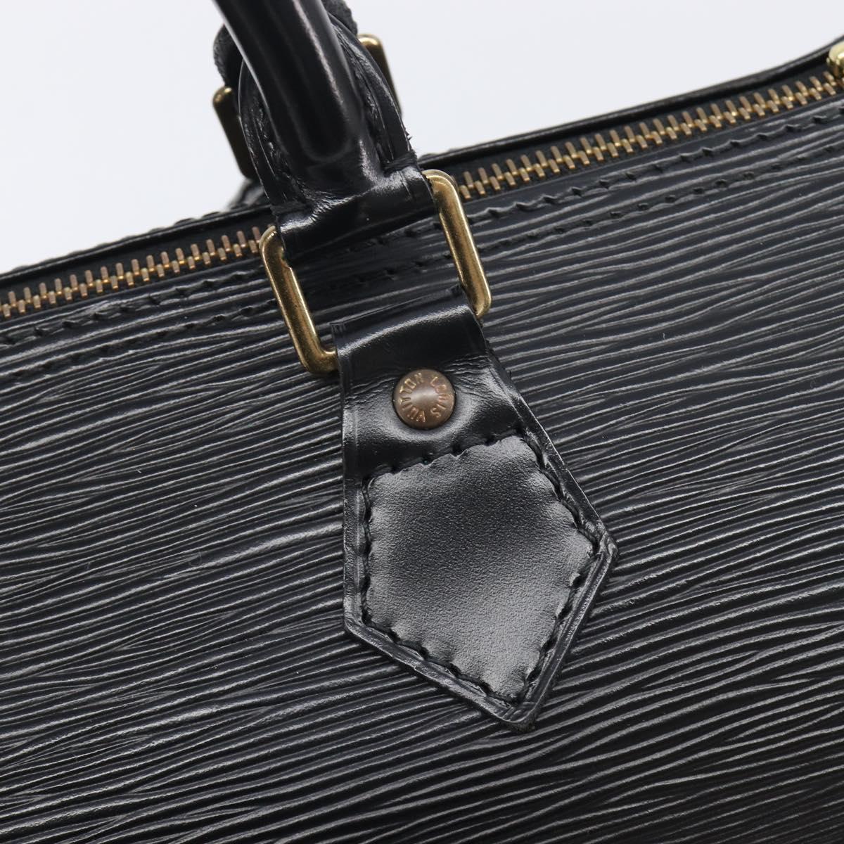 LOUIS VUITTON Epi Speedy 30 Hand Bag Noir M43002 LV Auth BA16002V