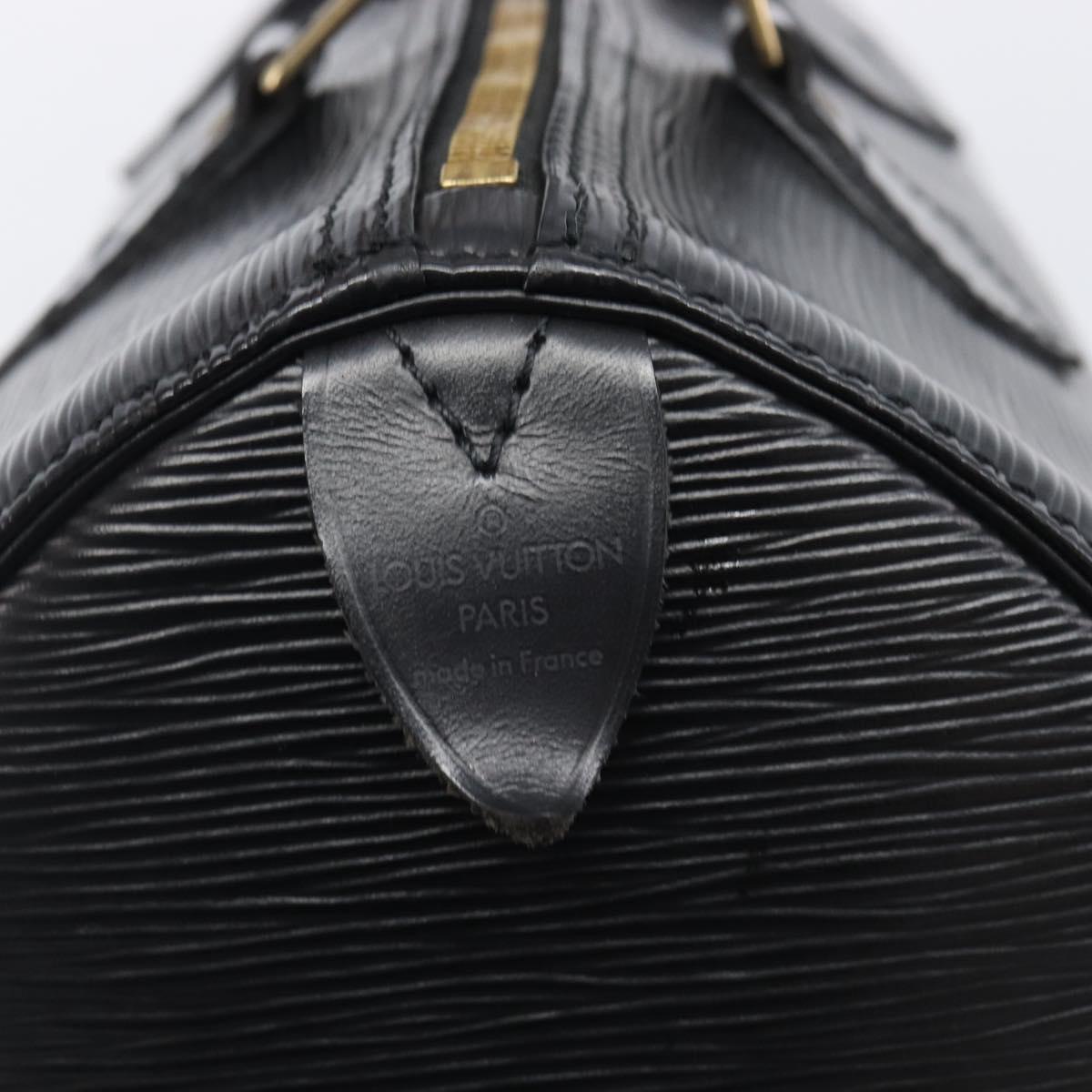 LOUIS VUITTON Epi Speedy 30 Hand Bag Noir M43002 LV Auth BA16002V