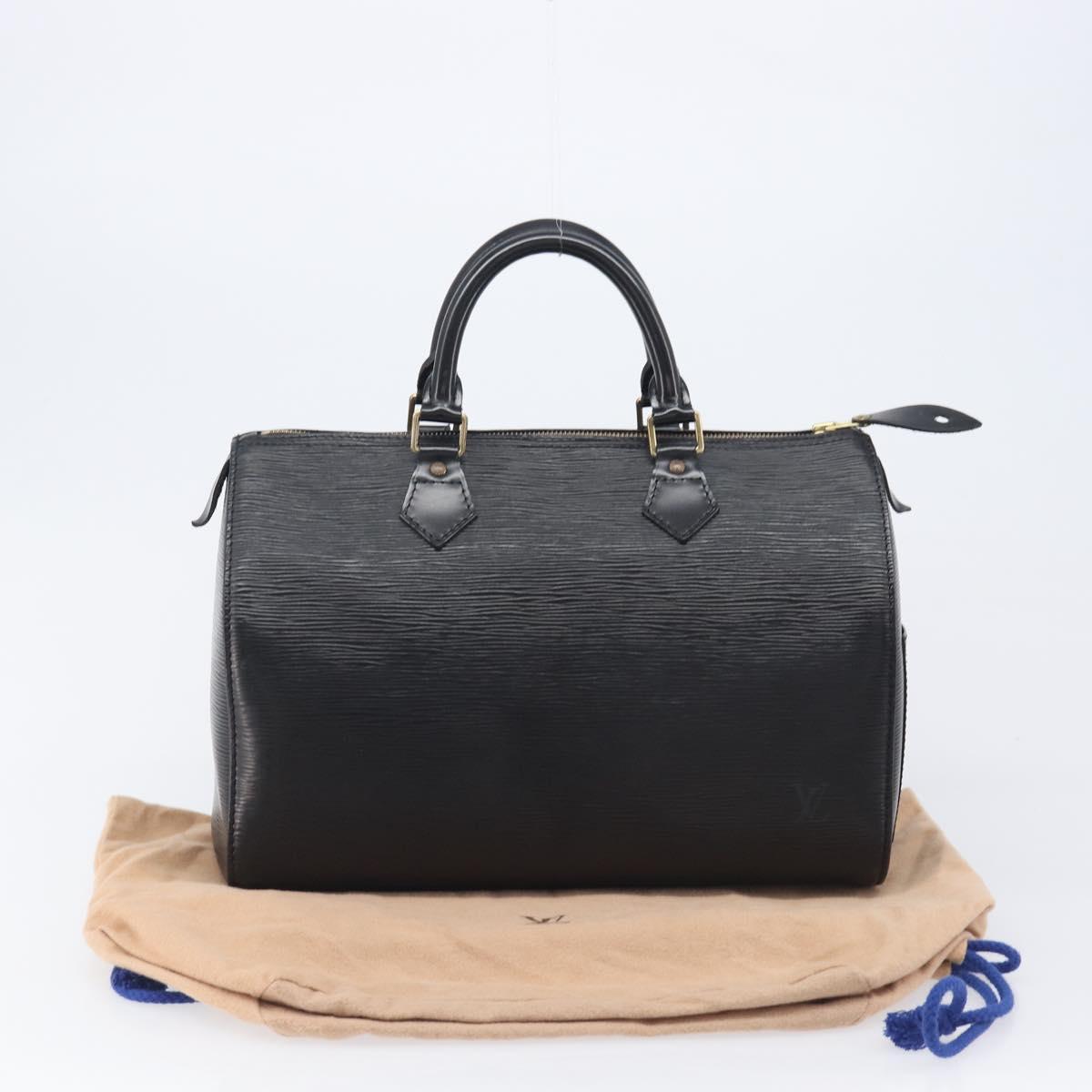 LOUIS VUITTON Epi Speedy 30 Hand Bag Noir M43002 LV Auth BA16002V