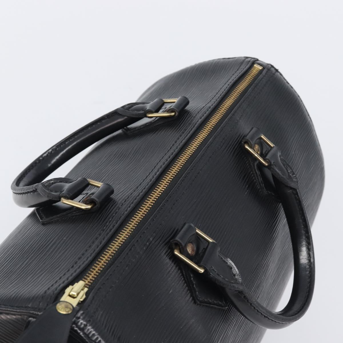 LOUIS VUITTON Epi Speedy 30 Hand Bag Noir M43002 LV Auth BA16002V