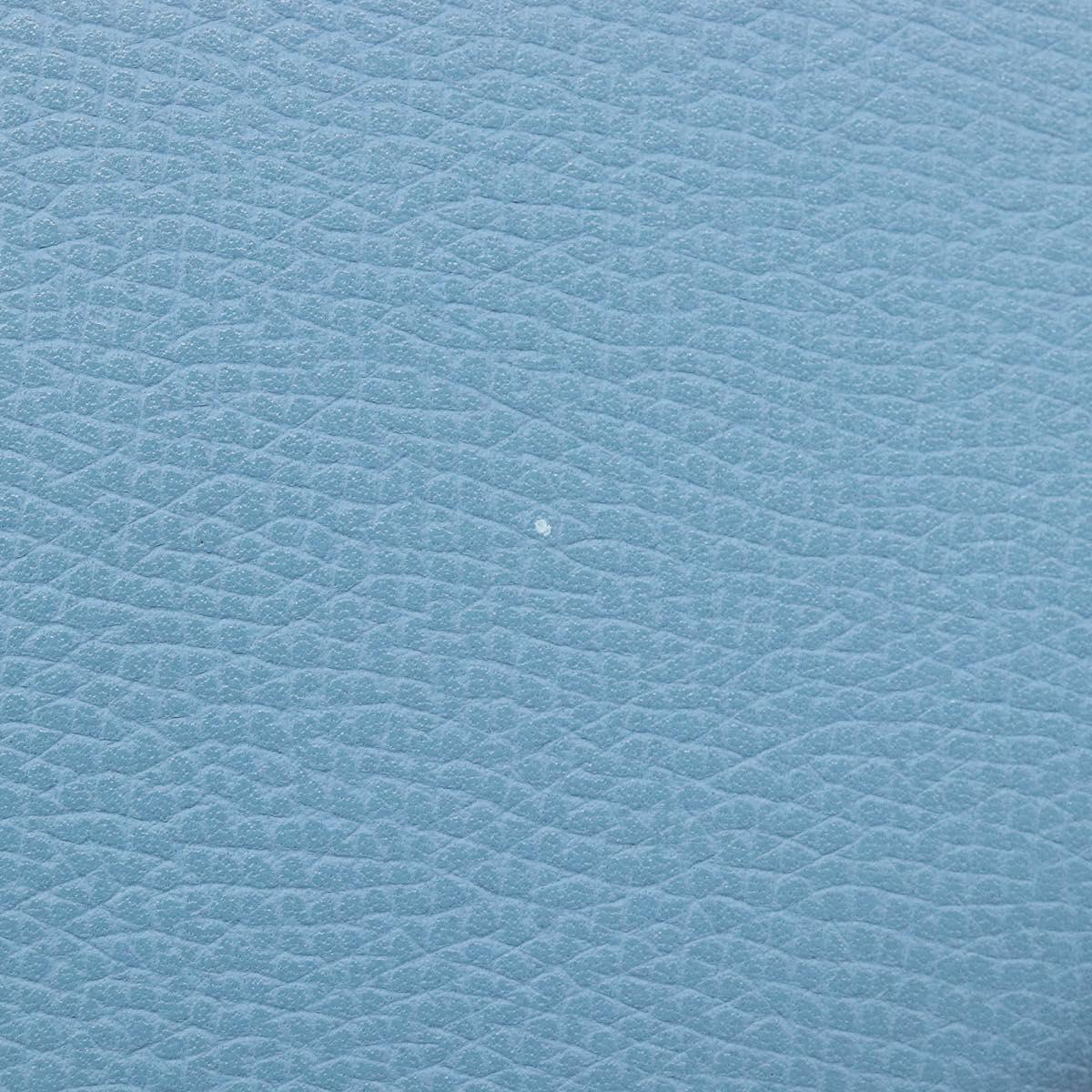 HERMES Agenda Vision 2 Day Planner Cover Leather Light Blue Silver Auth BA16011V