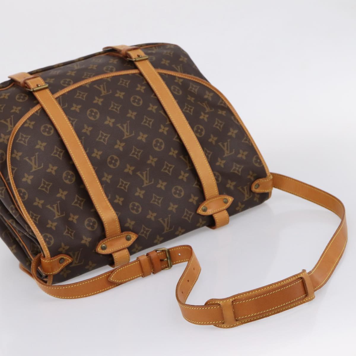 LOUIS VUITTON Monogram Saumur 43 Shoulder Bag M42252 LV Auth BA16012