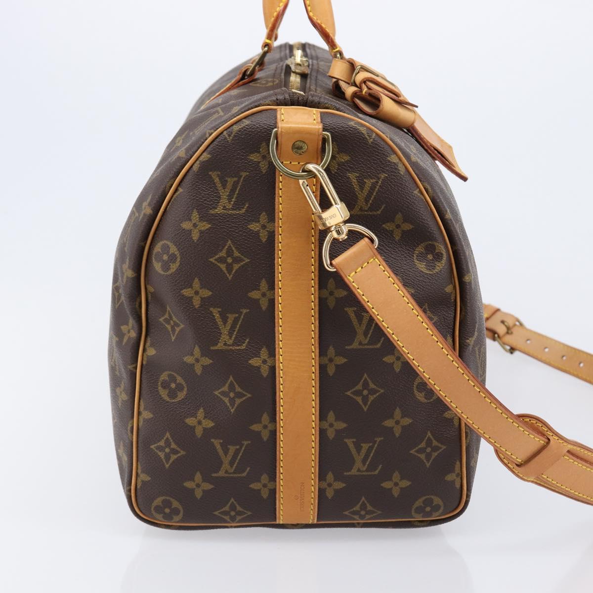 LOUIS VUITTON Monogram Keepall Bandouliere 45 Boston Bag M41418 LV Auth BA16014V