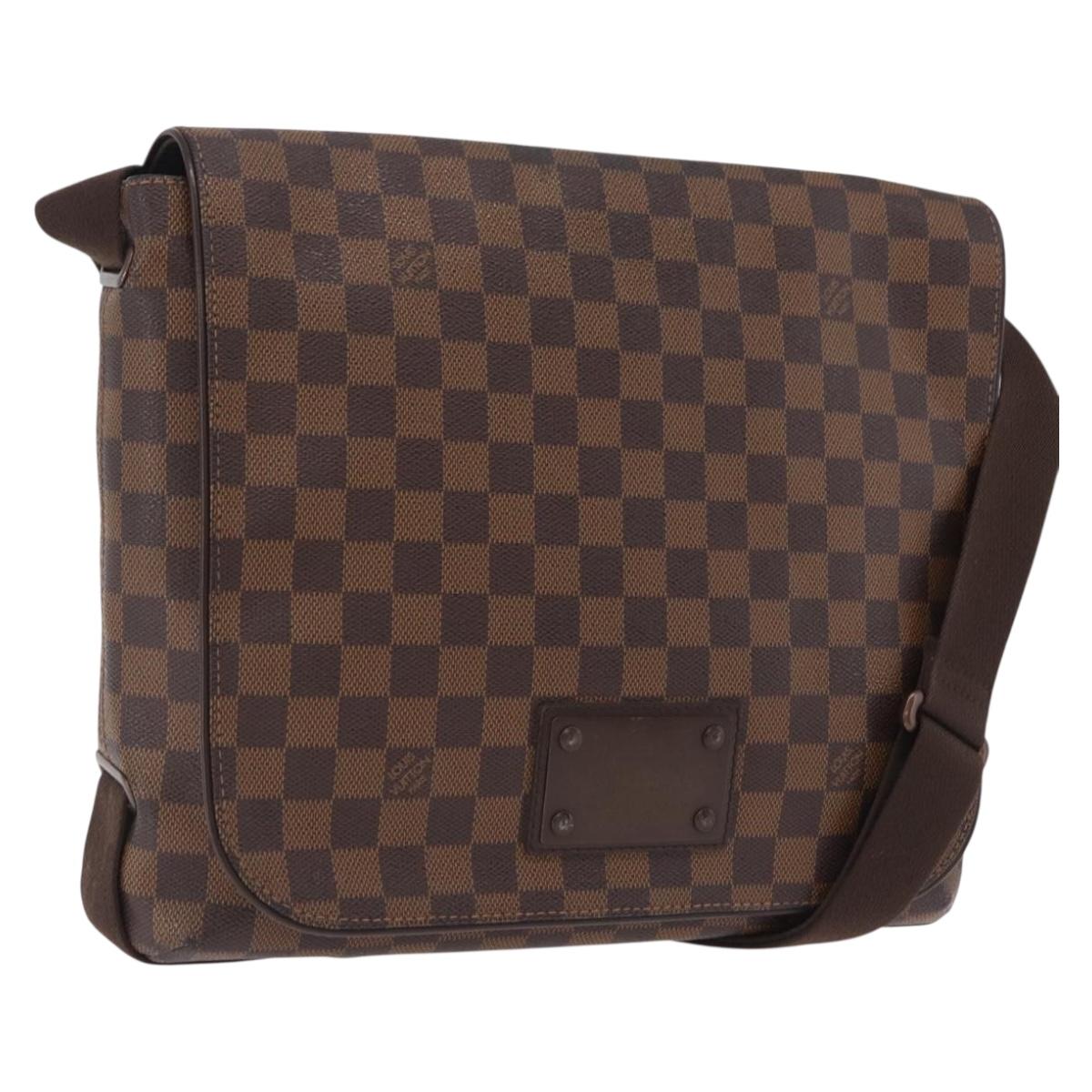 LOUIS VUITTON Damier Ebene Brooklyn MM Shoulder Bag N51211 LV Auth BA16019A
