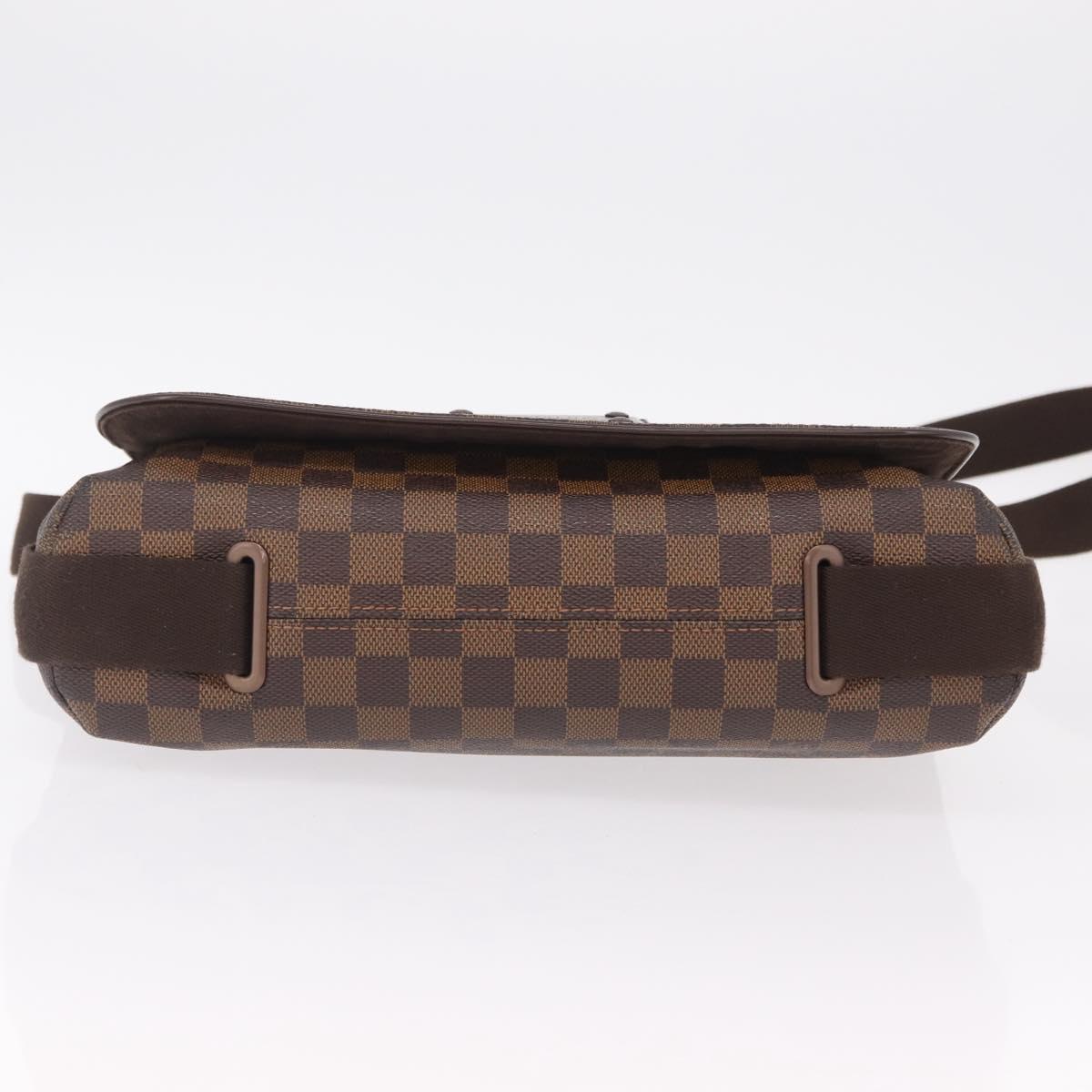 LOUIS VUITTON Damier Ebene Brooklyn MM Shoulder Bag N51211 LV Auth BA16019A