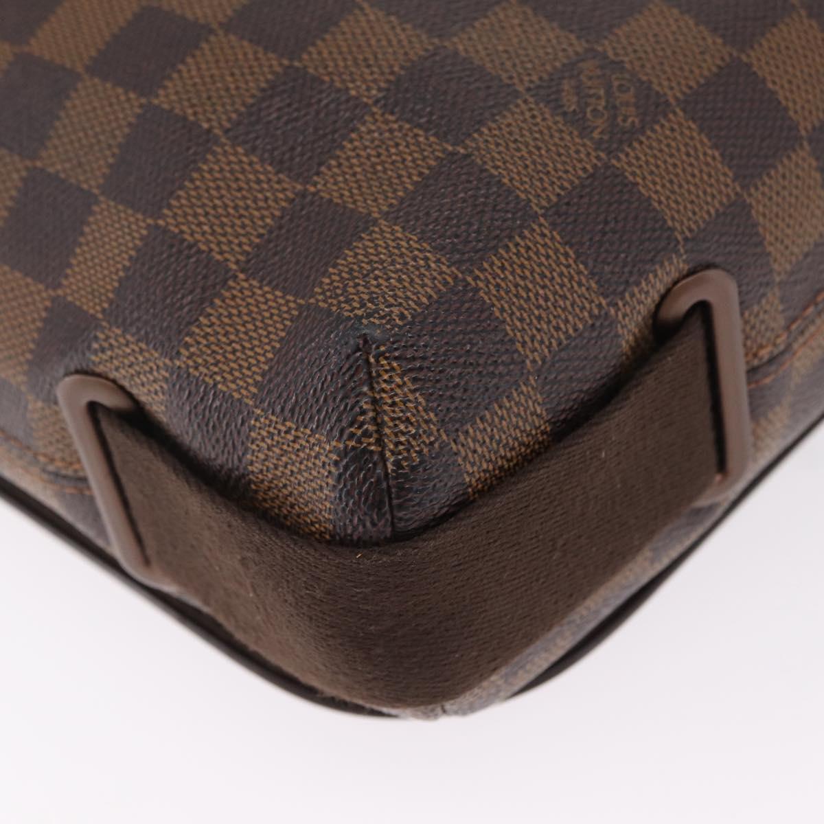 LOUIS VUITTON Damier Ebene Brooklyn MM Shoulder Bag N51211 LV Auth BA16019A