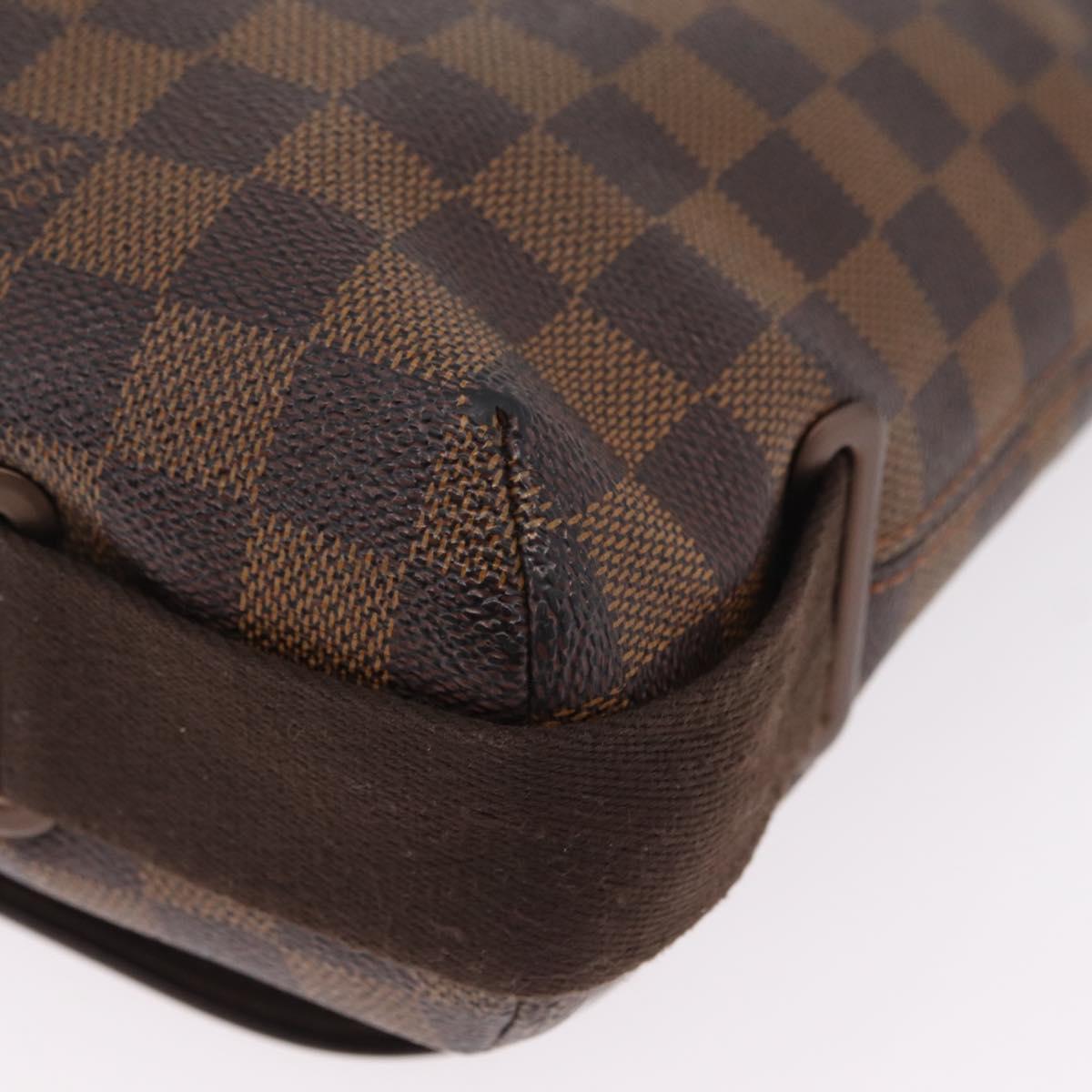 LOUIS VUITTON Damier Ebene Brooklyn MM Shoulder Bag N51211 LV Auth BA16019A