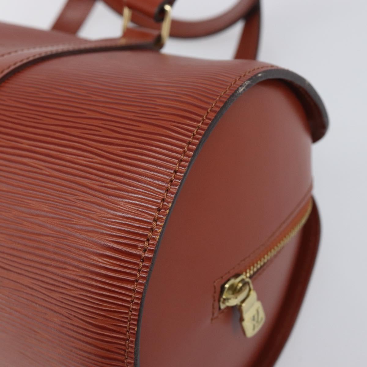 LOUIS VUITTON Epi Soufflot Hand Bag Brown M52223 LV Auth BA16020