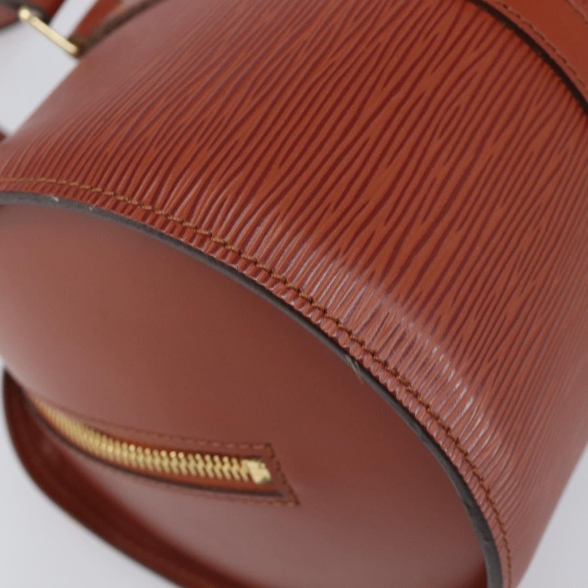 LOUIS VUITTON Epi Soufflot Hand Bag Brown M52223 LV Auth BA16020
