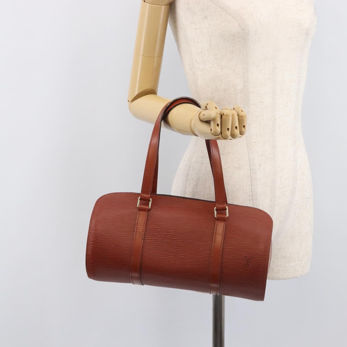 LOUIS VUITTON Epi Soufflot Hand Bag Brown M52223 LV Auth BA16020
